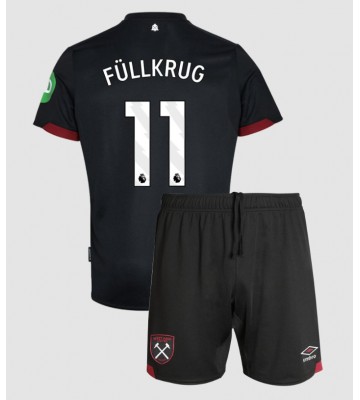 West Ham United Niclas Fullkrug #11 Segunda Equipación Niños 2024-25 Manga Corta (+ Pantalones cortos)